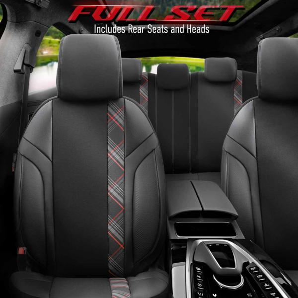 Auto Sitzbezug Set Universal Vorne und Hinten Komfortabel Komplett Set